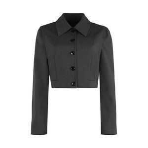 PINKO Cropped Tailored Jacket Women GREY Coats & Jackets